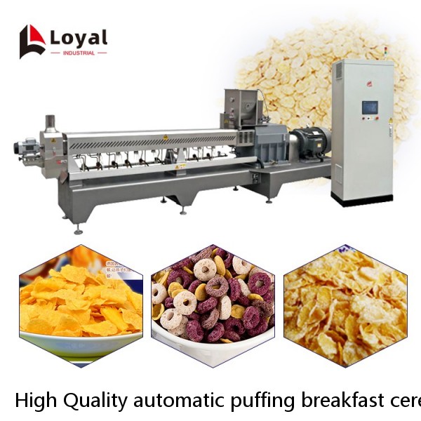 High Quality automatic puffing breakfast cereal manufacturer making machine corn flakes extruder making breakfast cereal machine